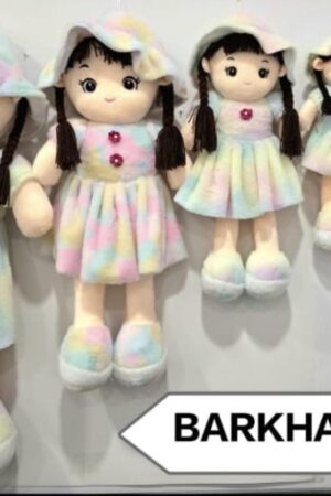 Rabbit Fur Rainbow Doll